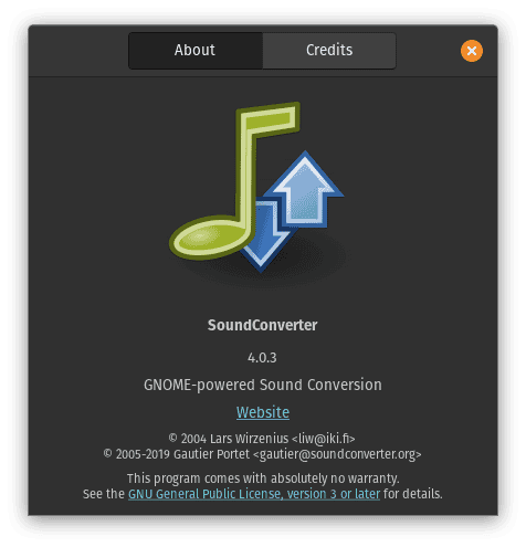 SoundConverter Version from GUI