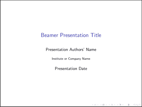 BeamerTitle