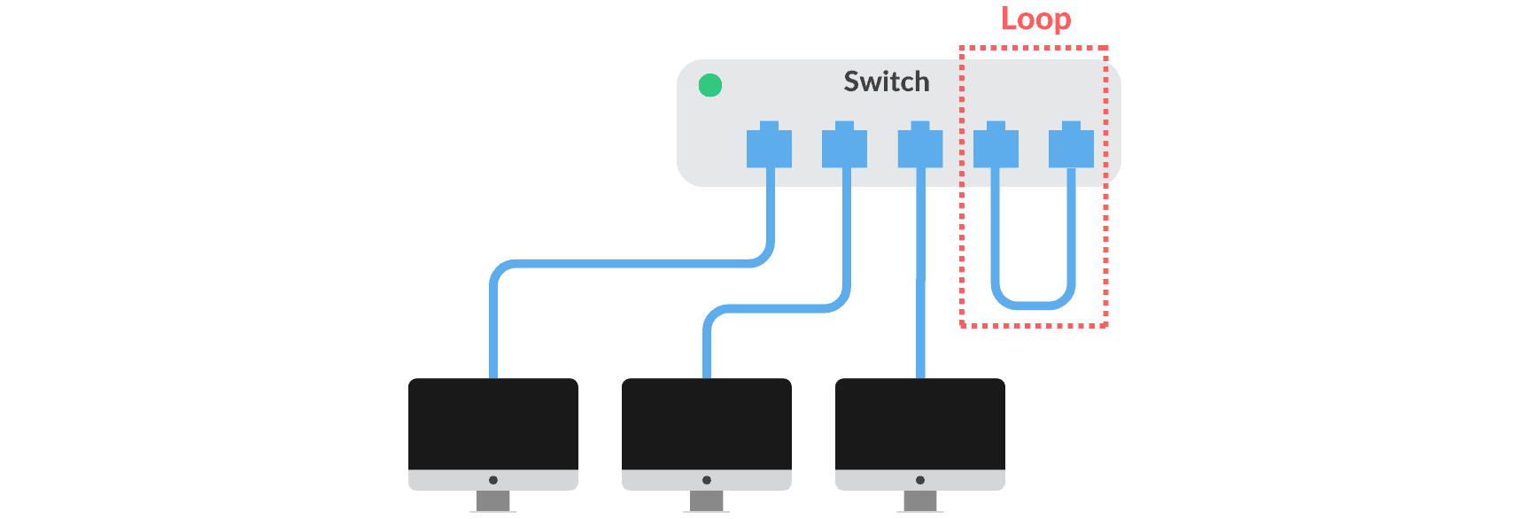 Network loop 1 switch