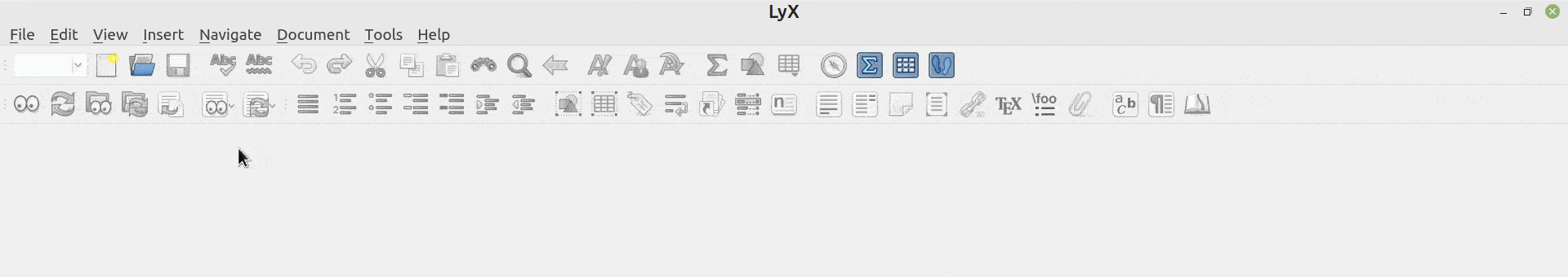 LyX new documents