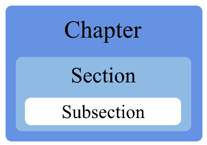 chapters sections subsections