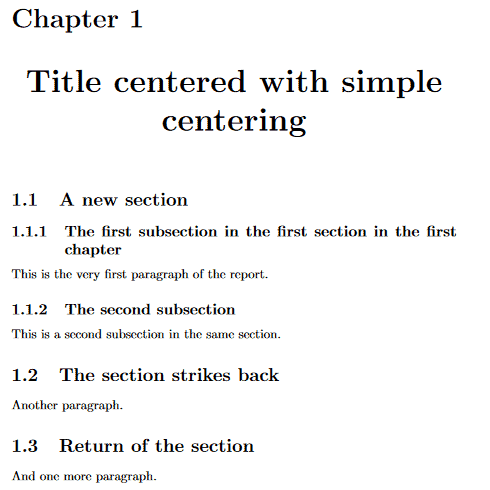 centered chapter title