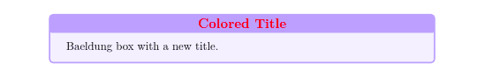 Basic colored box with title