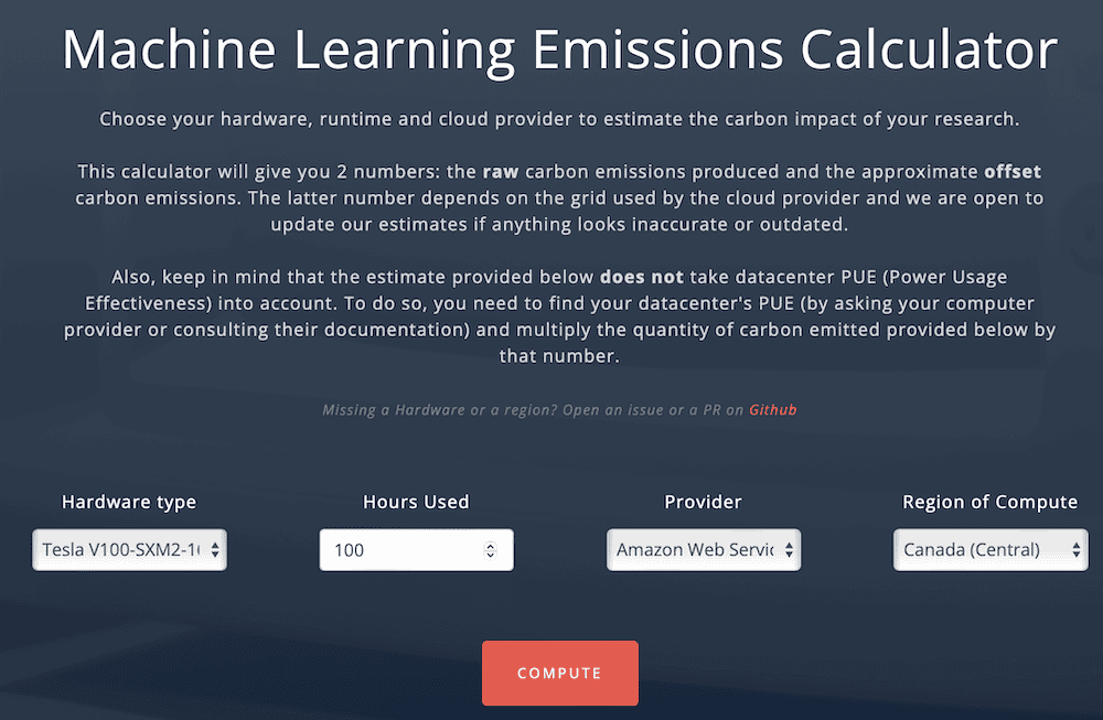 AI Emissions Calculator