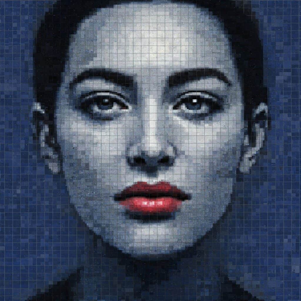 generated picture by ai mimic human face