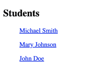 Thymeleaf student list