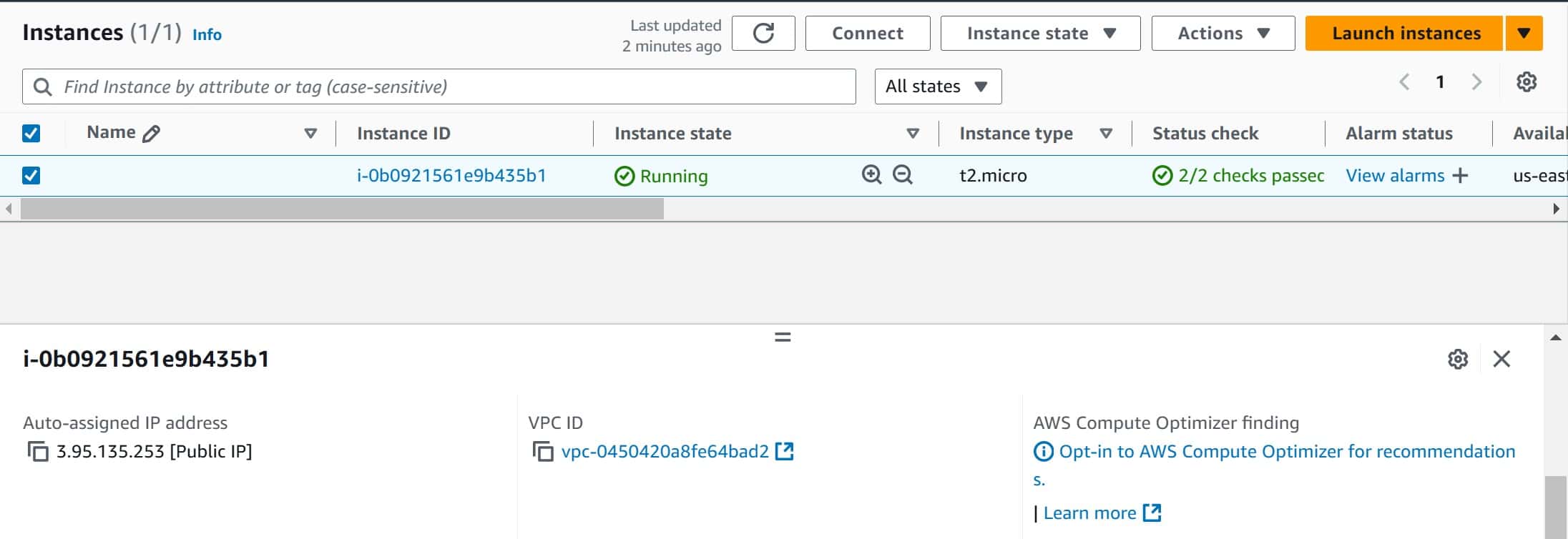 EC2 VPC configuration