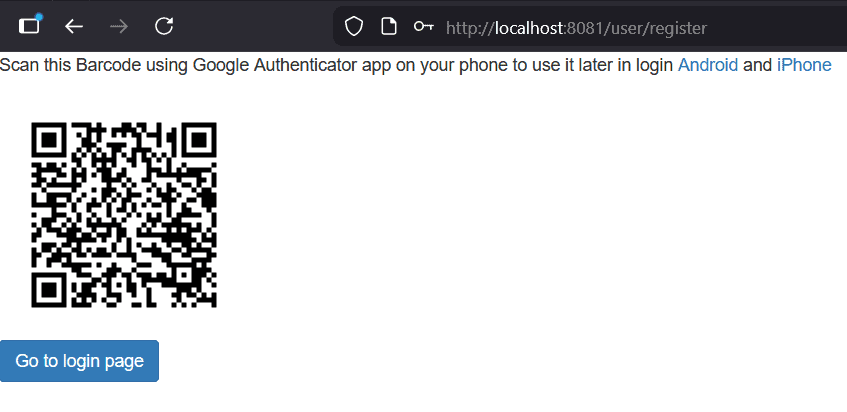 Code from Google Authenticator application